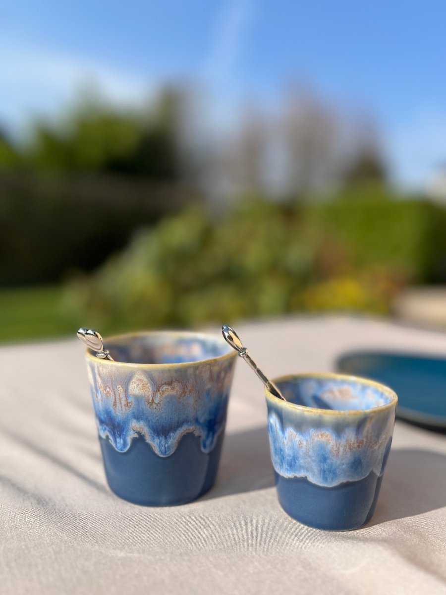 Tasse CAPRICE bleu marine format lungo en grès fin - B&Inside