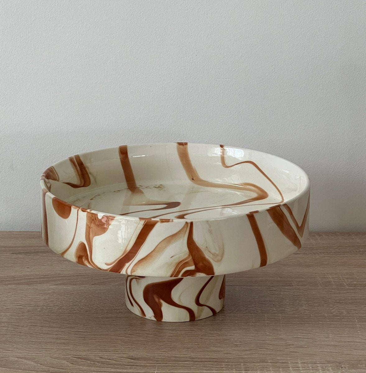 Coupe SIENA marbrée brune en céramique - B&Inside
