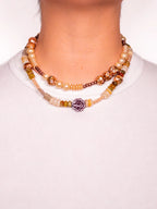 Collier Albertine Marie-Louise Bijoux – détail perles, assemblage artisanal Bali