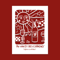 Affiche Du vin et des copains - Atelier Lune