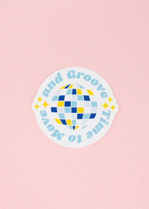 Sticker Time to Move and Groove – Bimbam Studio, vue 2