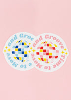 Sticker Time to move and groove