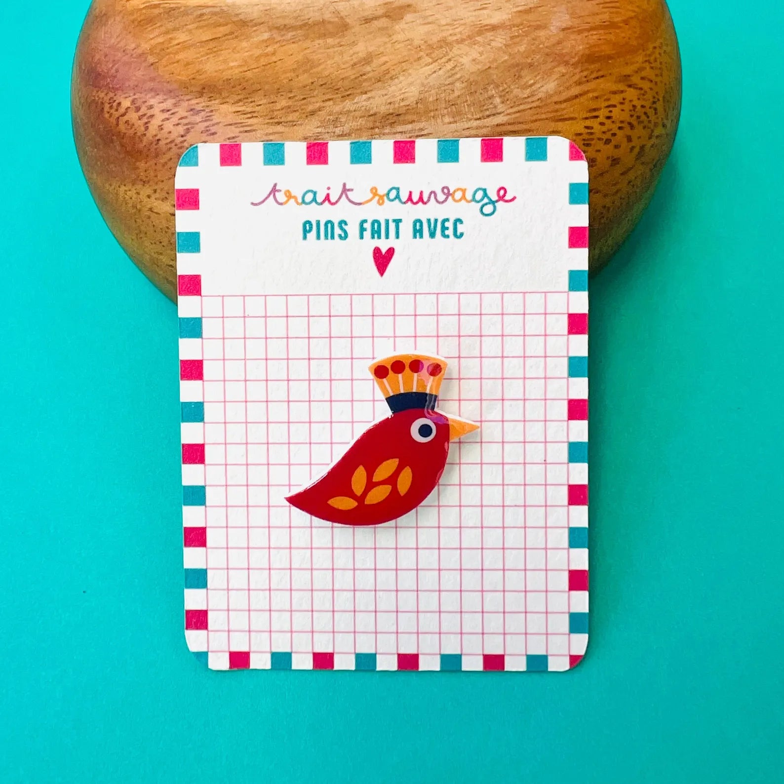 Pin's oiseau rouge