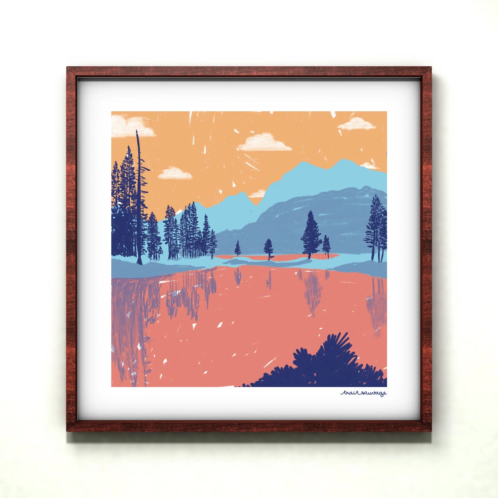 Poster Lac Tahoe 20×20