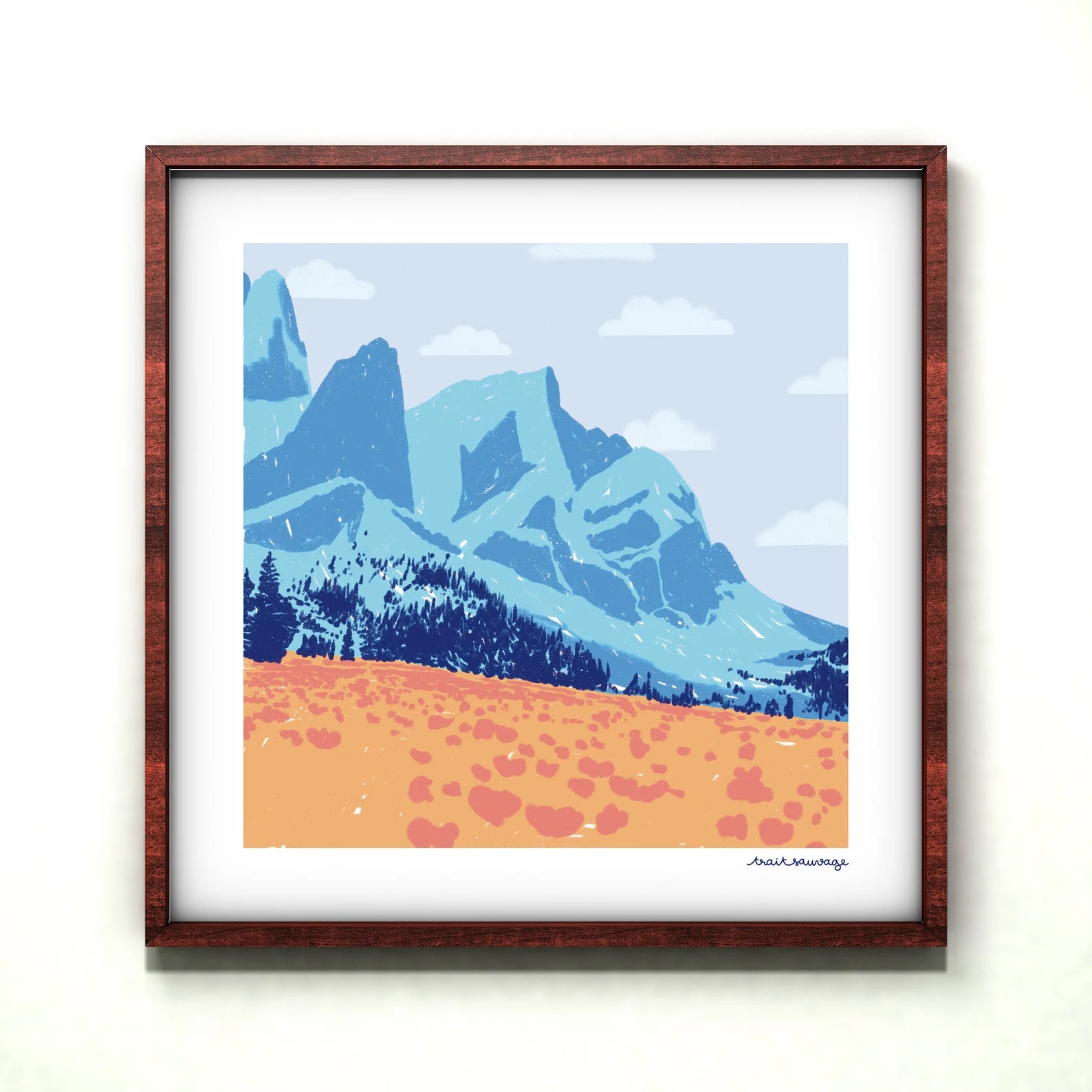 Poster Les Pyrénées 20×20