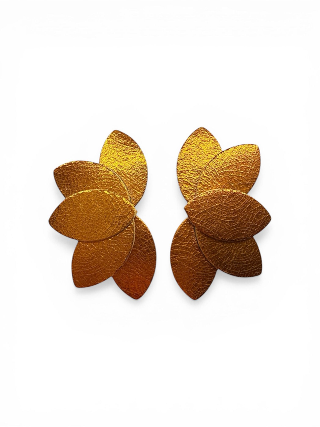 Boucles Polla Mini Cuivre – Cuir