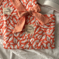 Pochette à livre léopard corail petit modèle
