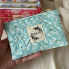 Mini trousse fleurs bleue