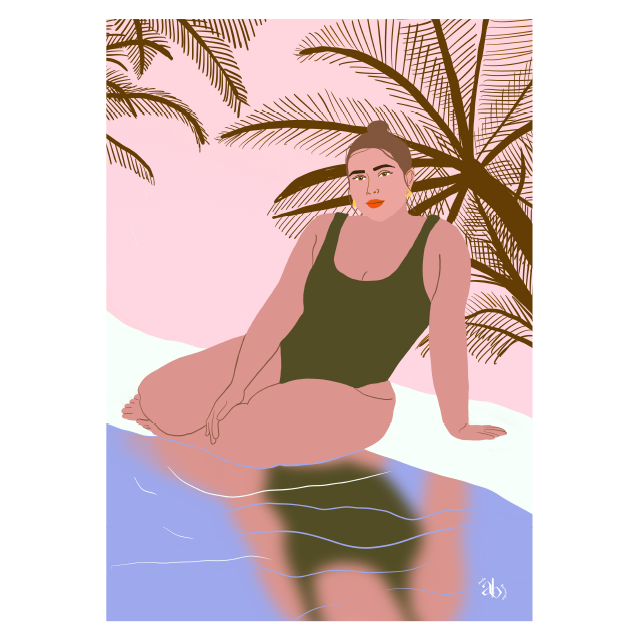 Affiche A4 — Oasis des jours d'été - Aude Bernardet