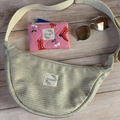 Sac demi lune velours doré
