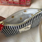 Mini trousse vichy noir
