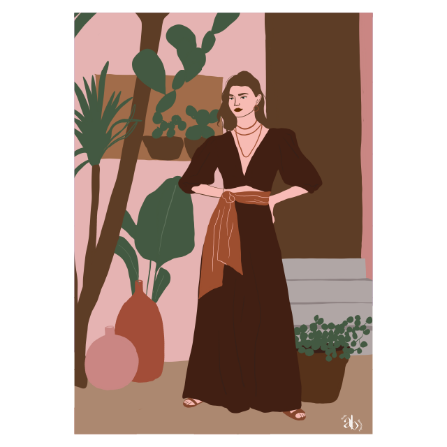 Affiche A4 — Le patio - Aude Bernardet