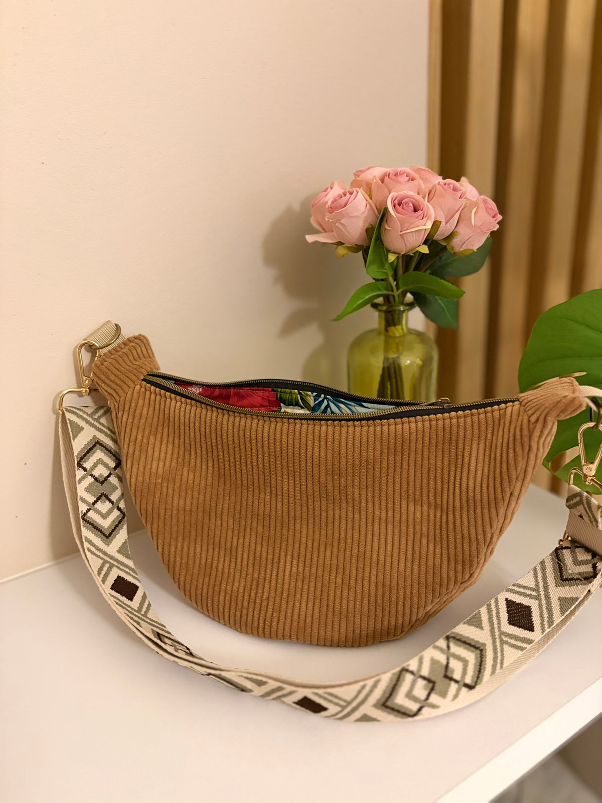 Sac demi-lune Mimoon – L&C Création Handmade