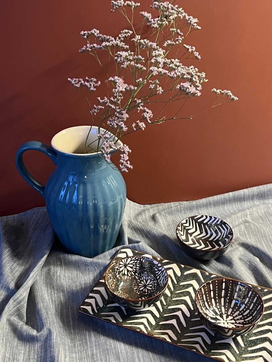 MINNEZAPOLIS set apéritif : plateau et 3 coupelles