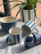 STRIPE Mug bleu