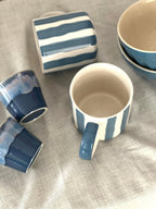 STRIPE Mug bleu