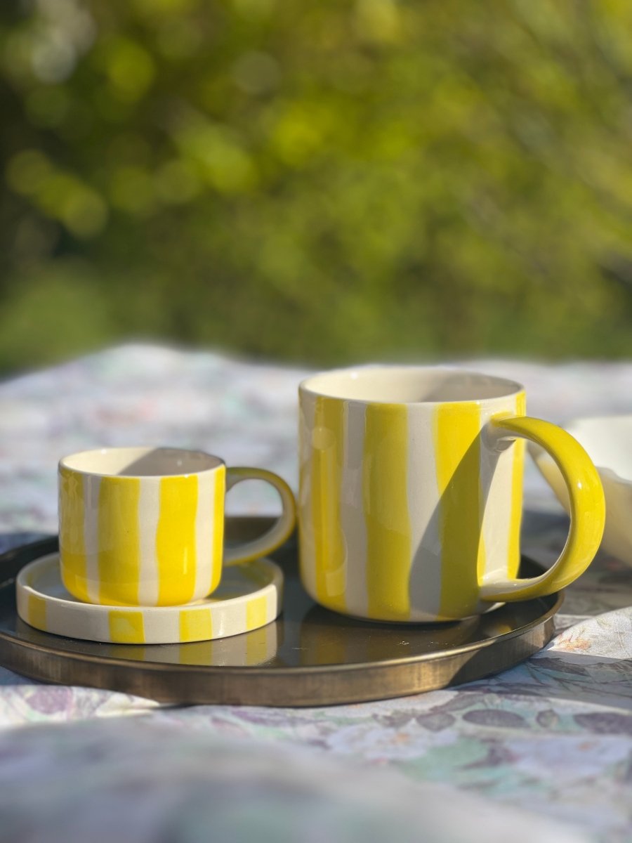 STRIPE Mug jaune