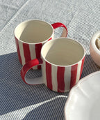 STRIPE Mug rouge