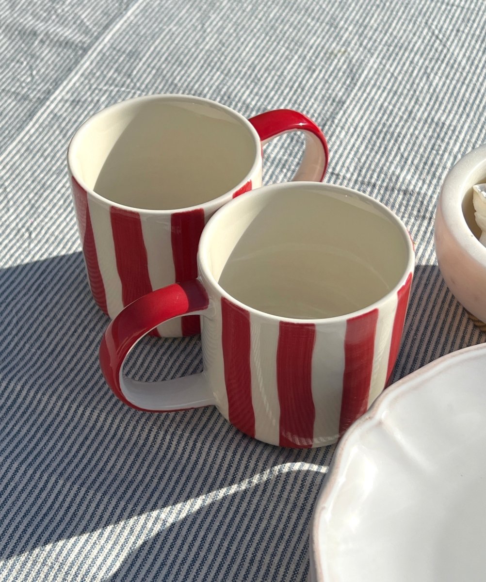 STRIPE Mug rouge