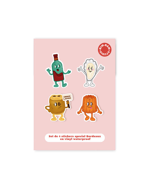 Lot de stickers Bordeaux – Bimbam Studio, verso