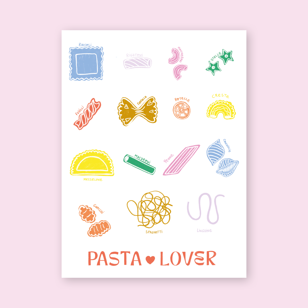 Affiche Pasta Lover - Atelier Lune