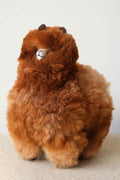 Peluche alpaga José BellePaga 33cm, fibre de baby alpaga brun naturel
