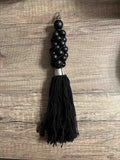 Porte-clés ONANG noir en coquillages et bois - B&Inside