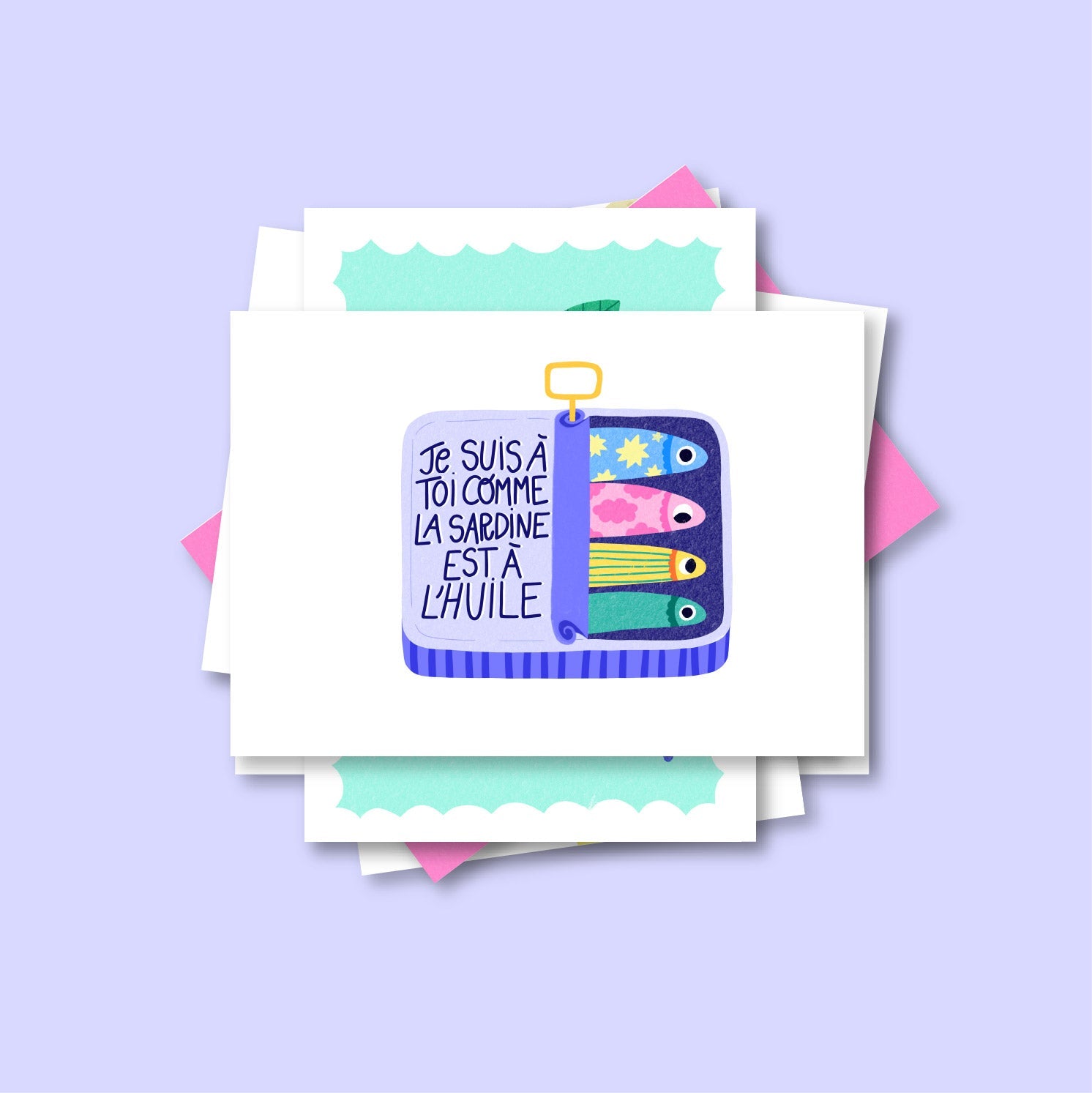 Carte Postale Sardine - Atelier Lune