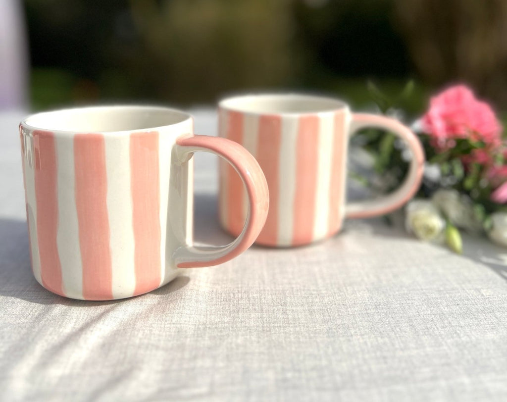 STRIPE Mug rose