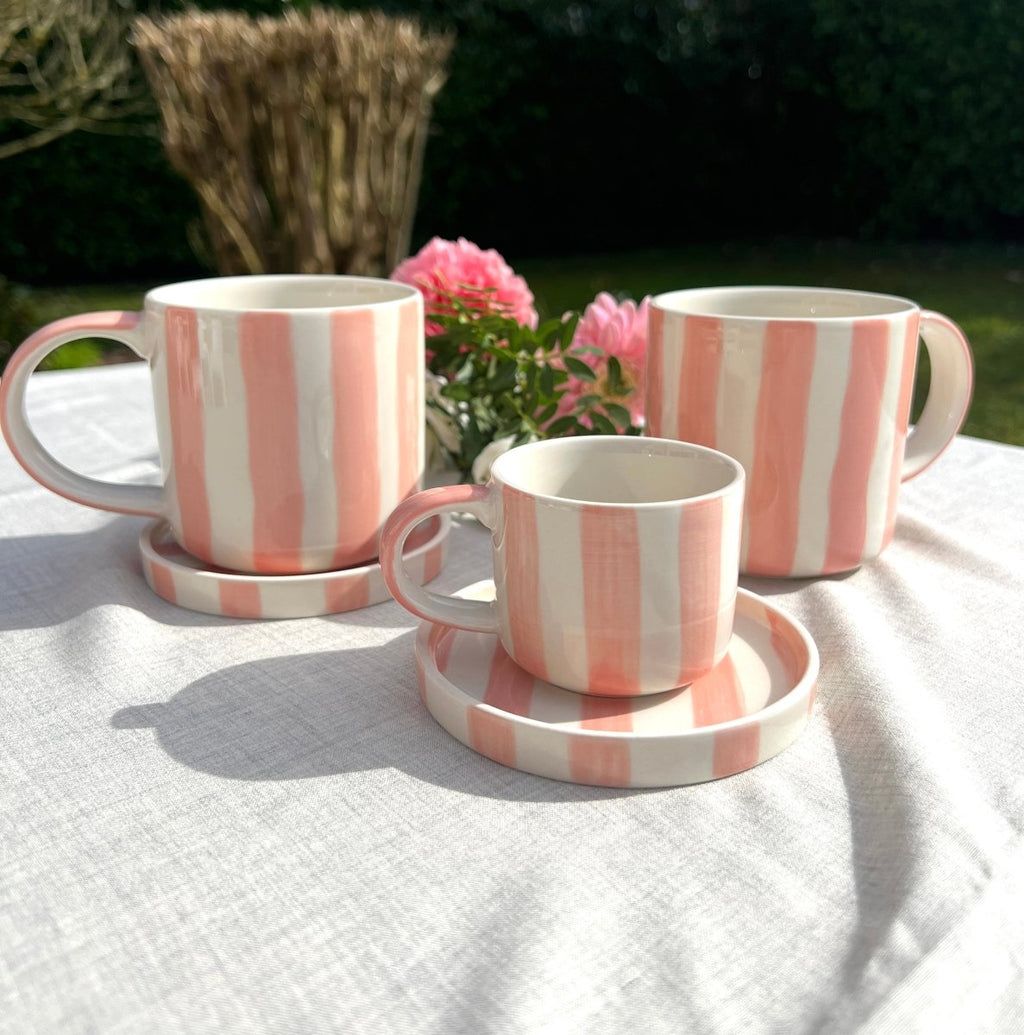 STRIPE Mug rose