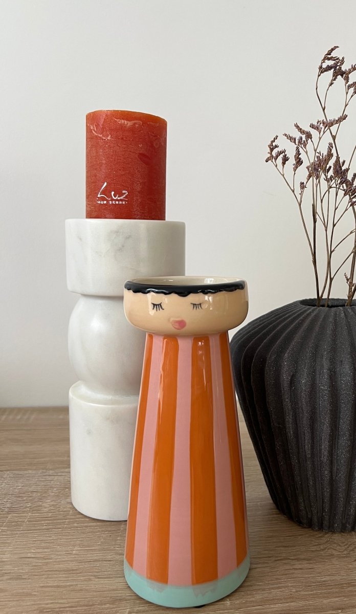 Vase personnage MR rayé orange - B&Inside
