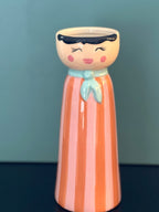 Vase personnage MISS rayé orange - B&Inside