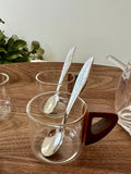 ZALIA tasse à café en verre avec anse en bois
